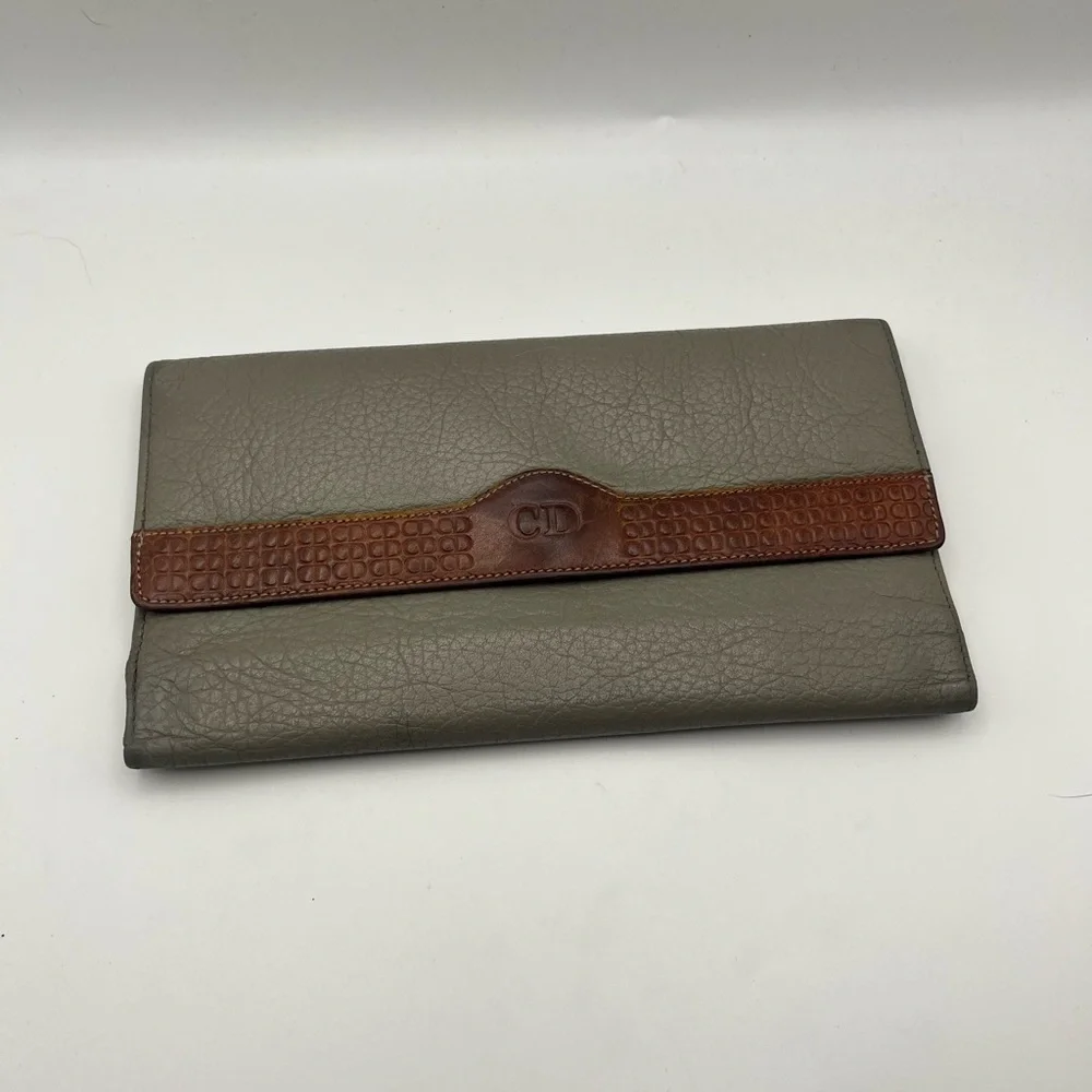 Christian Dior Two-Tone Clutch with Micro-CD Detail w/ COA